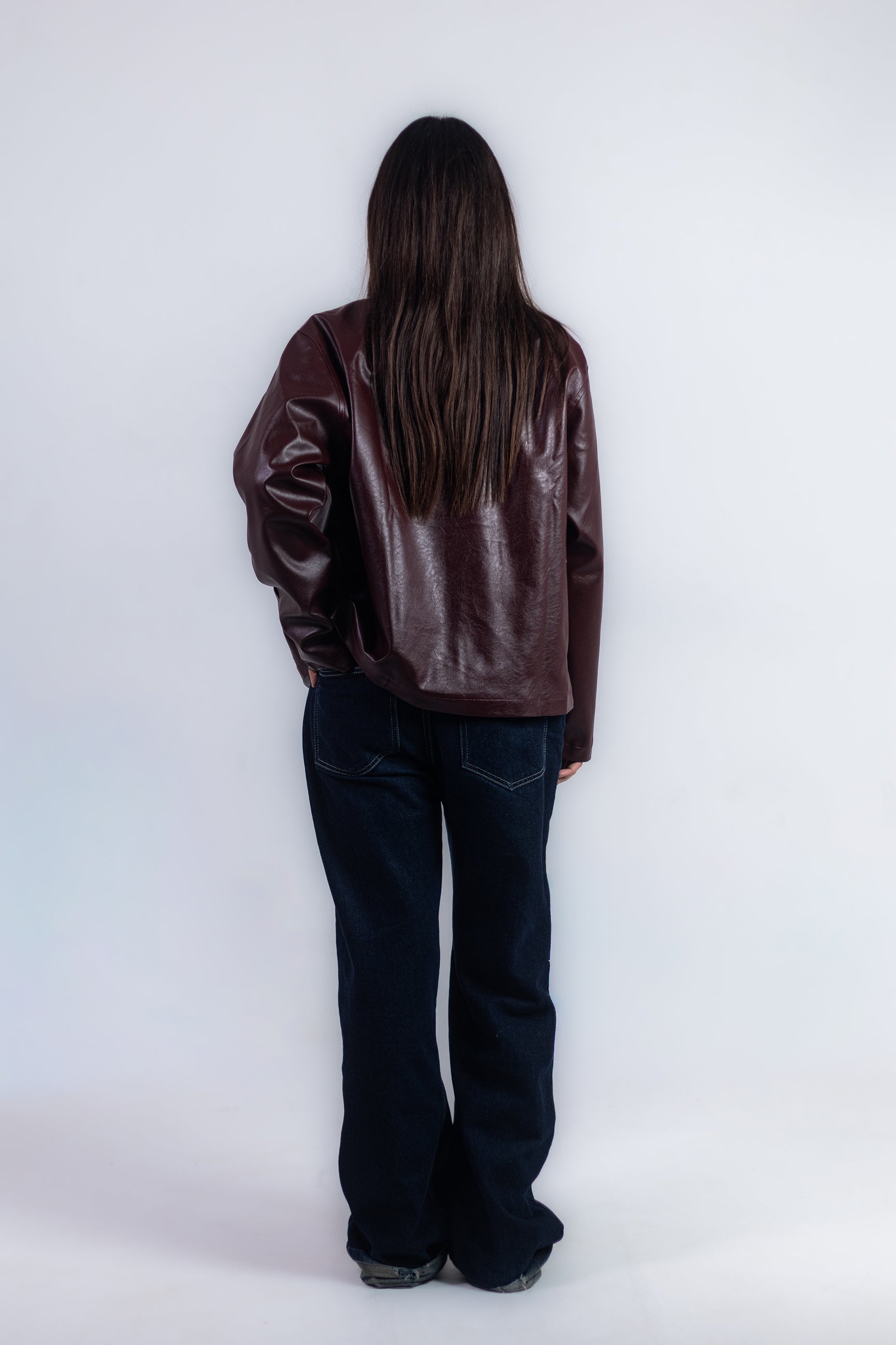 Unbothered jacket - BURGUNDY